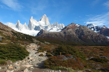 Snowy mountain in Patagonia wilderness