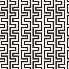 Maze Tangled Lines Contemporary Graphic. Abstract Geometric Background Design. Vector Seamless Pattern.