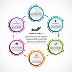 Abstract options infographics template. Infographics for business presentations or information banner.