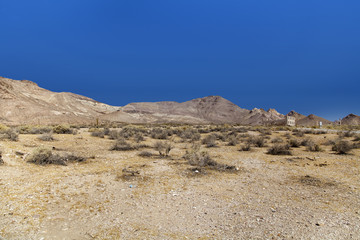 The abandoned town of Ryholite in the Nevada Desert