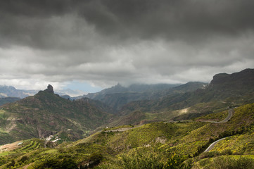 Fototapeta premium Mountain landscape, Gran Canaria, Roque Bentaiga