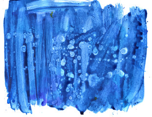 Colorful abstract watercolor texture stain with splashes and spatters. Modern creative watercolor background for trendy design.