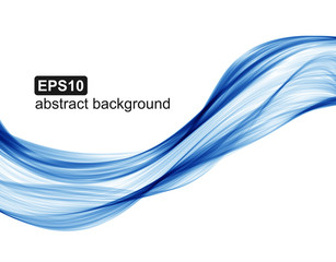 Vector abstract blue waves background.