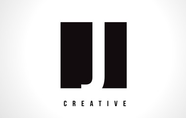 J White Letter Logo Design with Black Square.