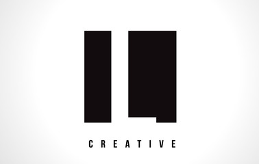 L White Letter Logo Design with Black Square.