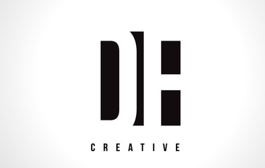 DE D E DF D F White Letter Logo Design with Black Square. Letter Logo Design with Black Square.