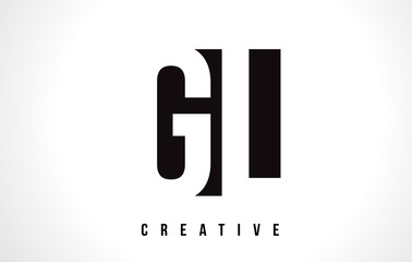 GL G L White Letter Logo Design with Black Square. © twindesigner