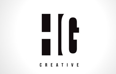 HG H G White Letter Logo Design with Black Square.