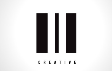 II I I White Letter Logo Design with Black Square.