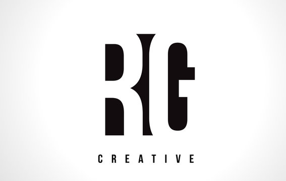 RG R G White Letter Logo Design with Black Square.