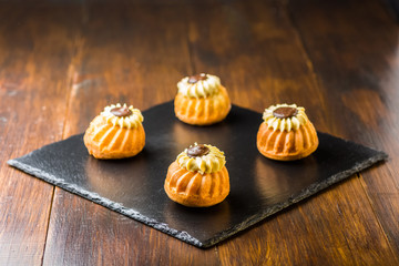 Sweet cupcakes with cream