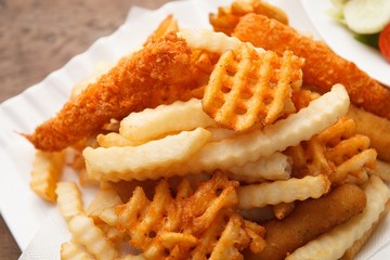 mix French fries