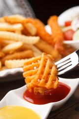 mix French fries