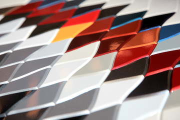 Automotive external paint color samples