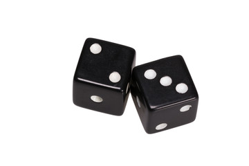 Two dice showing two and three