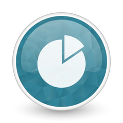 Chart brillant crystal design round blue web icon.