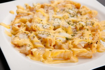 potato fries WITH CHEESE