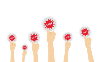 Hände zeigen Stop Symbol