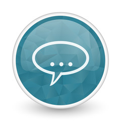 Forum brillant crystal design round blue web icon.