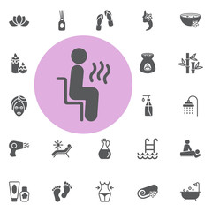 sauna icon. spa set vector illustration
