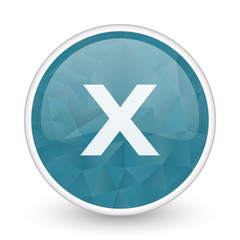 Obraz premium Cancel brillant crystal design round blue web icon.