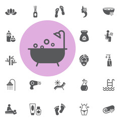 bath Icon. spa set vector illustration