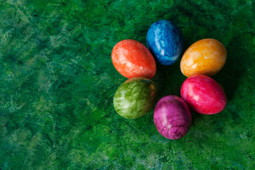 Easter card with colorful eggs