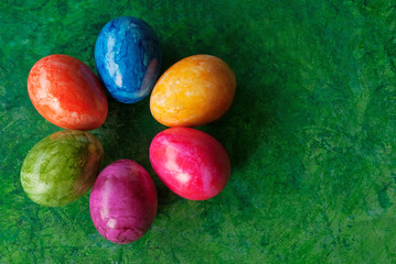 Easter card with eggs