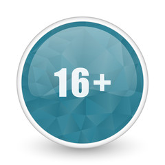 Adults brillant crystal design round blue web icon.