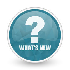 New brillant crystal design round blue web icon.