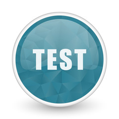 Test brillant crystal design round blue web icon.
