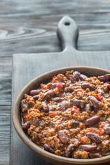 Bowl of chili con carne