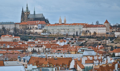 Obraz premium Prague Castle - aerial view from Old Town Square