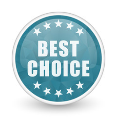 Best choice brillant crystal design round blue web icon.