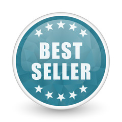 Best seller brillant crystal design round blue web icon.