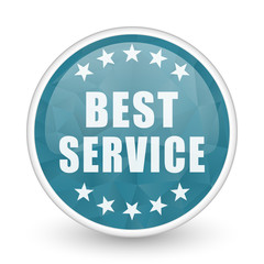 Best service brillant crystal design round blue web icon.