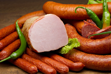Sausages and meat delicacies.