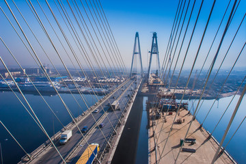 Completion of the bridge.