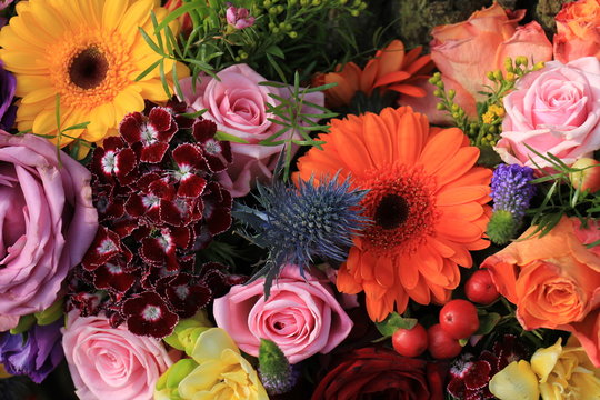 Colorful wedding flowers