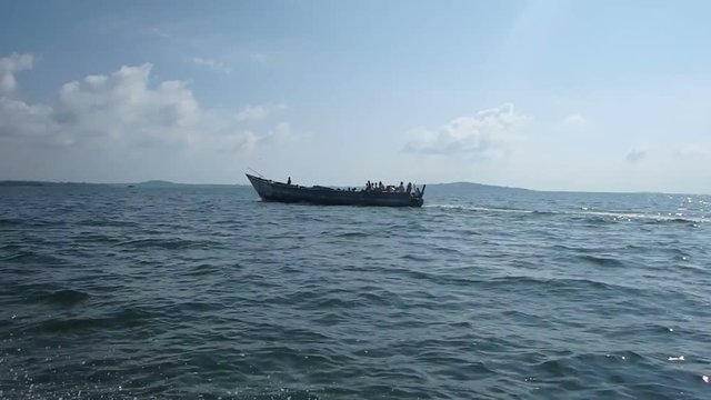 Boating across Lake Victoria