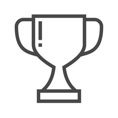 Winner Cup Thin Line Vector Icon. Flat icon isolated on the white background. Editable EPS file. Vector illustration.