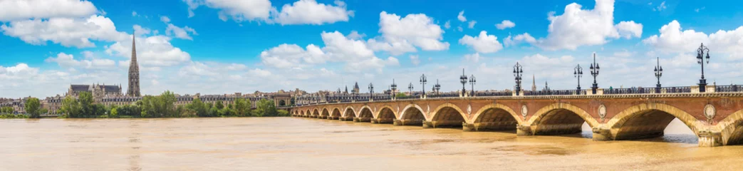 Foto op Canvas Old stony bridge in Bordeaux © Sergii Figurnyi