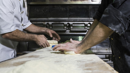 impasto base per pane in panificio