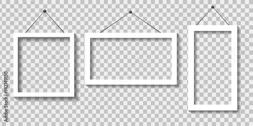 Vector Realistic Paper White Frames On The Transparent Background For Decoration And Corporate Identity Design Vector Realistic Paper White Frames On The Transparent Background For Decoration And Corporate Identity Design