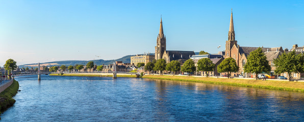 Naklejka premium Cityscape of Inverness, Scotland