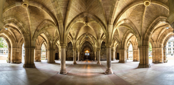 University of Glasgow Cloisters, Scotland - Powered by Adobe