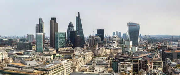 Foto op Canvas Panoramisch luchtfoto van Londen © Sergii Figurnyi