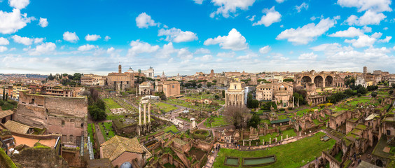 Ancient ruins of Forum in Rome