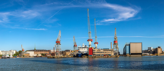 Obraz premium Cargo port in Helsinki