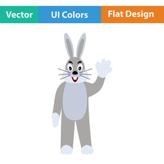 Hare puppet doll icon